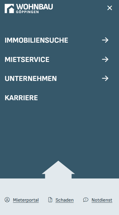 Bild von dem mobilen Menü