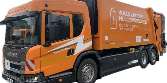 1. Scania - vollelektrisches Abfallsammelfahrzeug