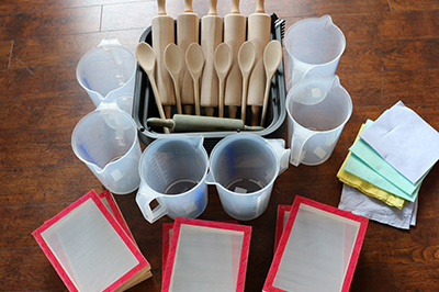 Material zum Papierschöpfen