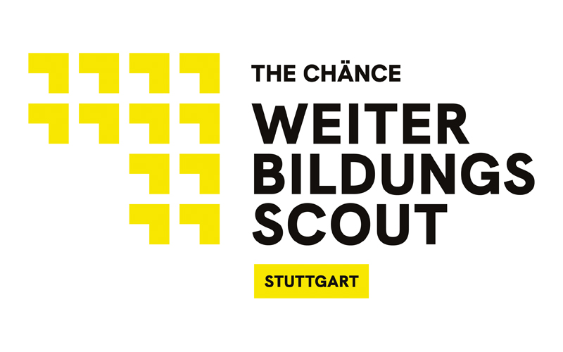 Logo The Chänce Weiterbildungsscout Stuttgart in gelb schwarz