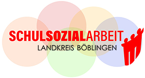 Logo der Schulsozialarbeit im Landkreis Böblingen, Kreise und Schrift