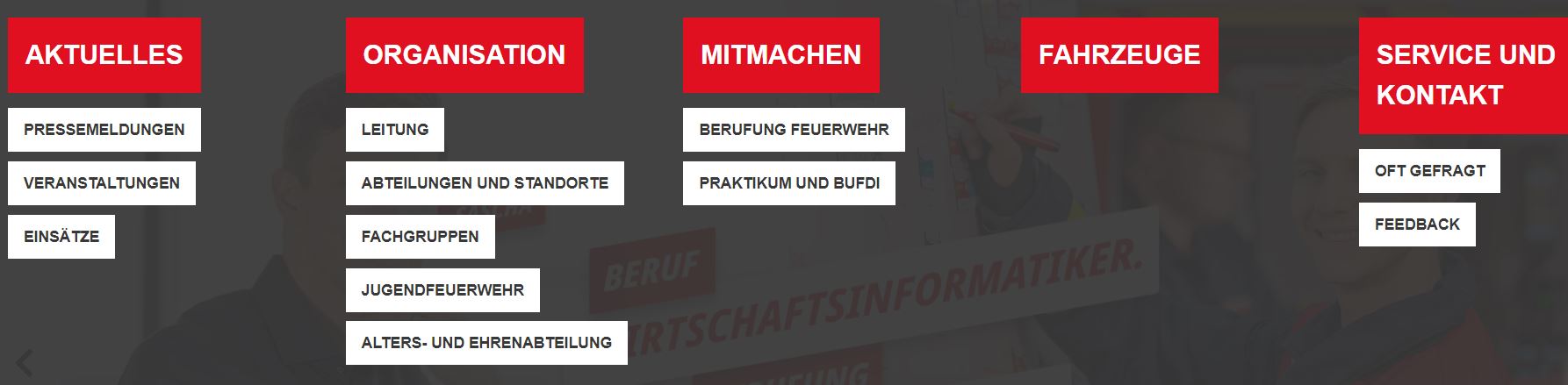 Bild des geöffneten Menüs