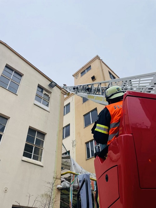 Drehleiter im Einsatz