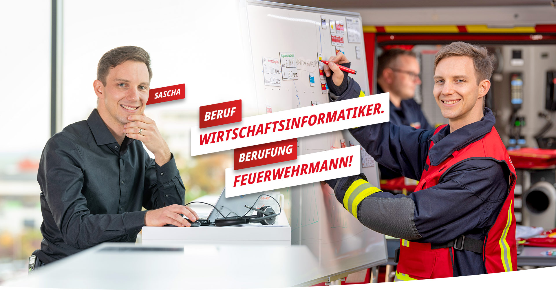 mehr zu Sascha - Beruf Wirtschaftsinformatiker, Berufung Feuerwehrmann