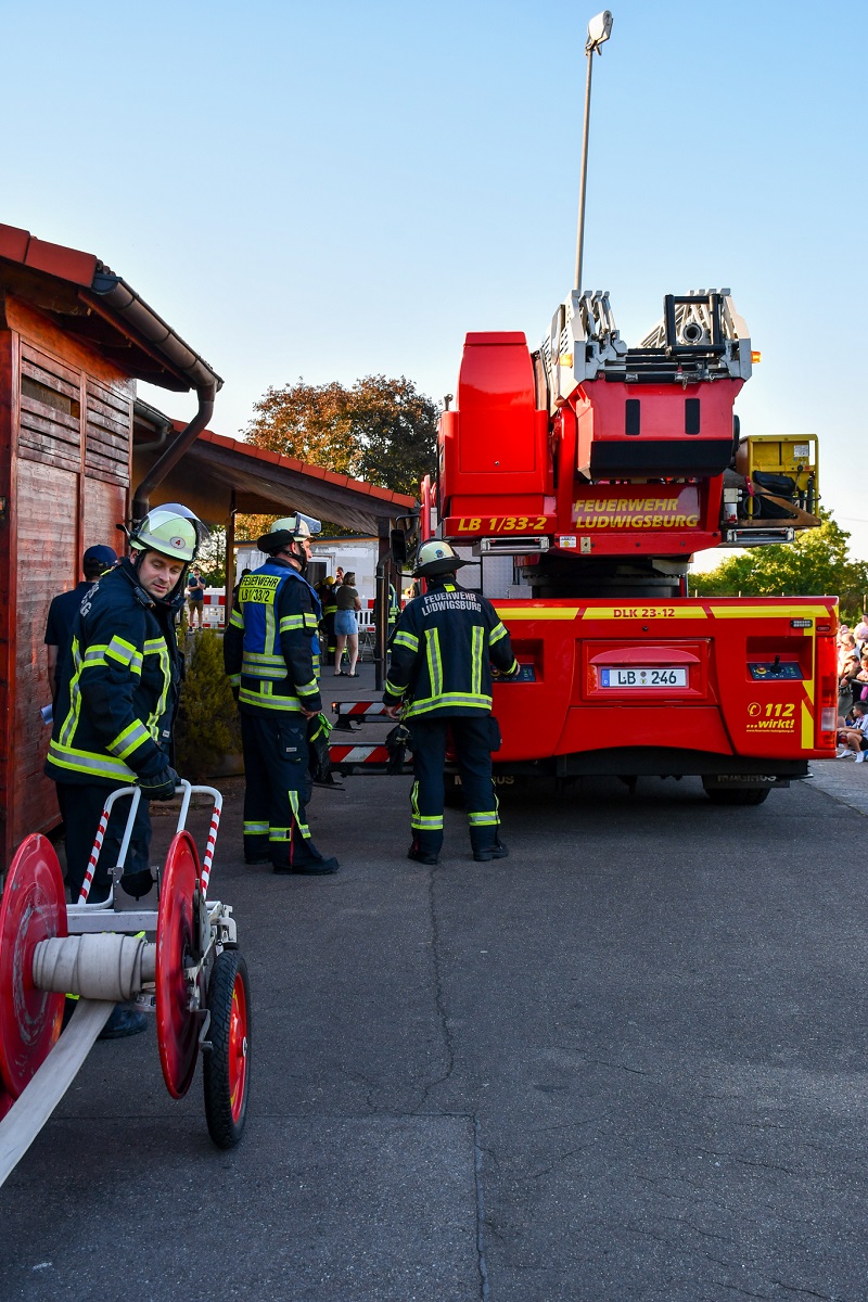 Einsatz der Drehleiter 