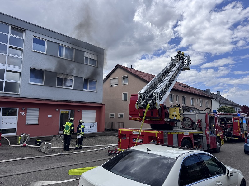 Drehleiter im Einsatz
