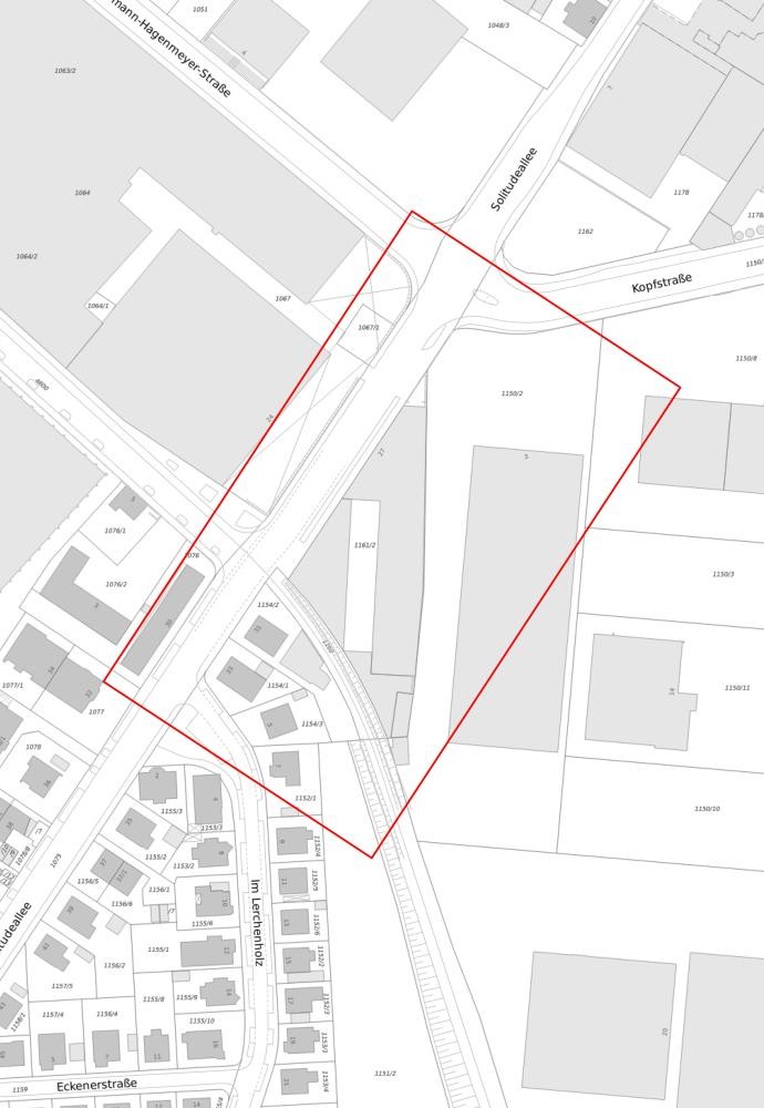 Stadtplanausschnitt mit Fluggebiet zum Drohnenflug im Bereich der Solitudeallee 27 am 27.05.2026 Stadtplanausschnitt mit Fluggebiet zum Drohnenflug im Bereich der Solitudeallee 27 am 27.05.2026