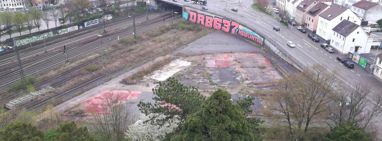Blick vom Hochhaus auf das Kepler-Areal