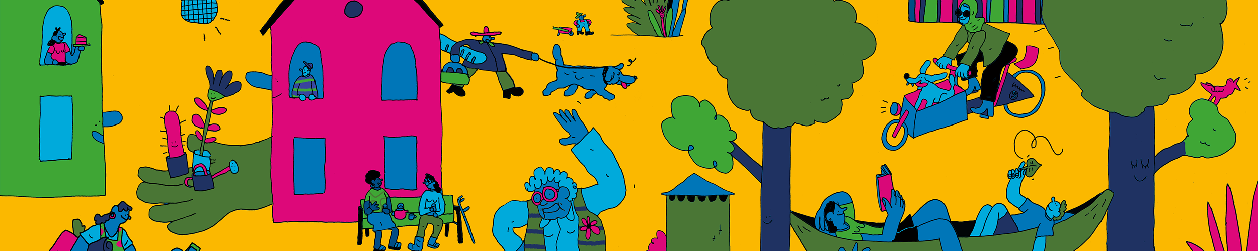 Bunte Grafik zur Nachhaltigkeit