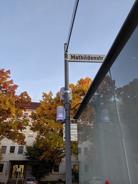 Luftmessbox in der Mathildenstraße
