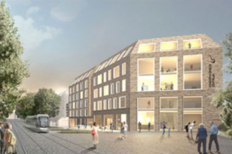 Perspektive des geplanten Gebäude