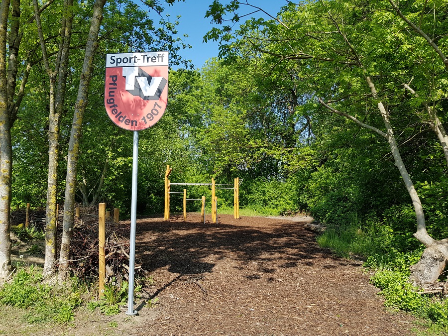 Anlage mit Barren im Wald