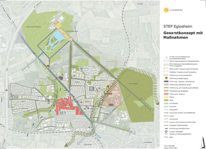 Gesamtkonzeptplan zum Stadtteilentwicklungskonzept Eglosheim
