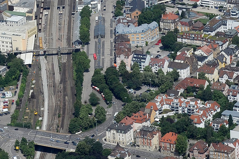 Luftbild aus der Vogelperspektive vom Kallenberg'schen Gelände