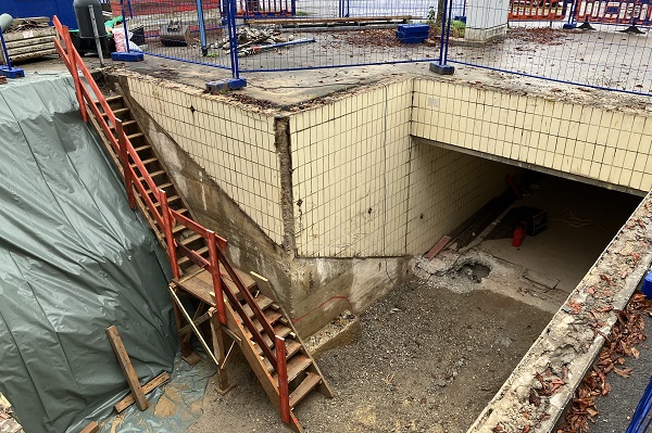 Blick in die alte Unterführung auf der Startnkreuzung