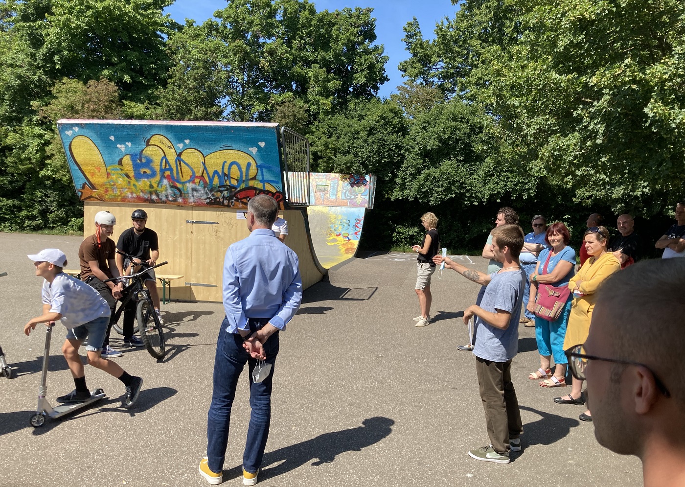 Foto von der Einweihungsfeier Skatepark Oststadt