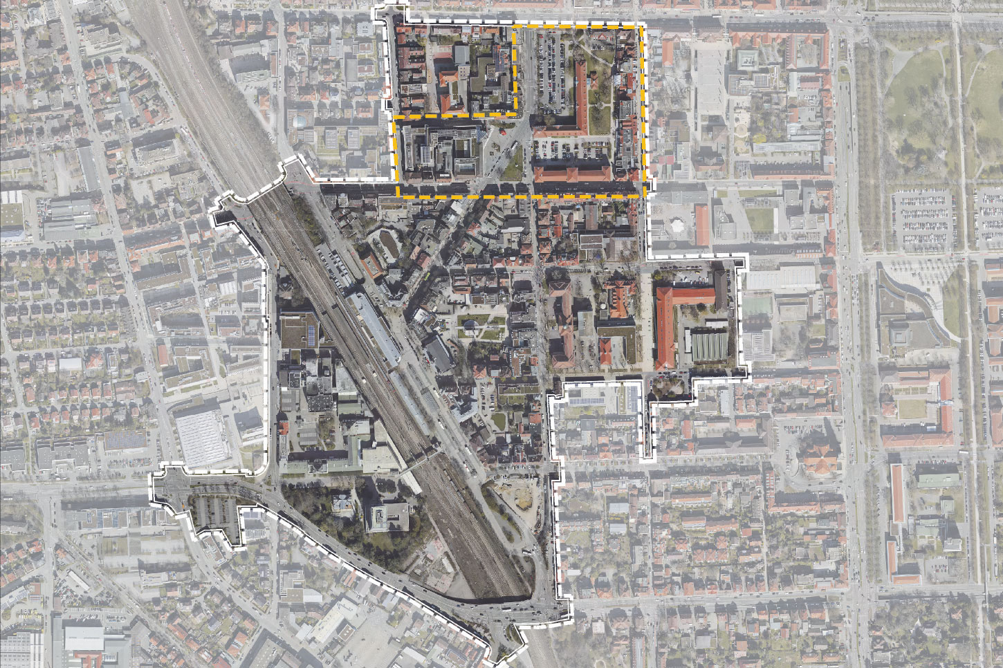 Luftbild vom Sanierungsgebiet ZIEL