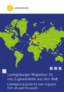 Deckblatt der Broschüre Wegweiser für Neuzugewanderte