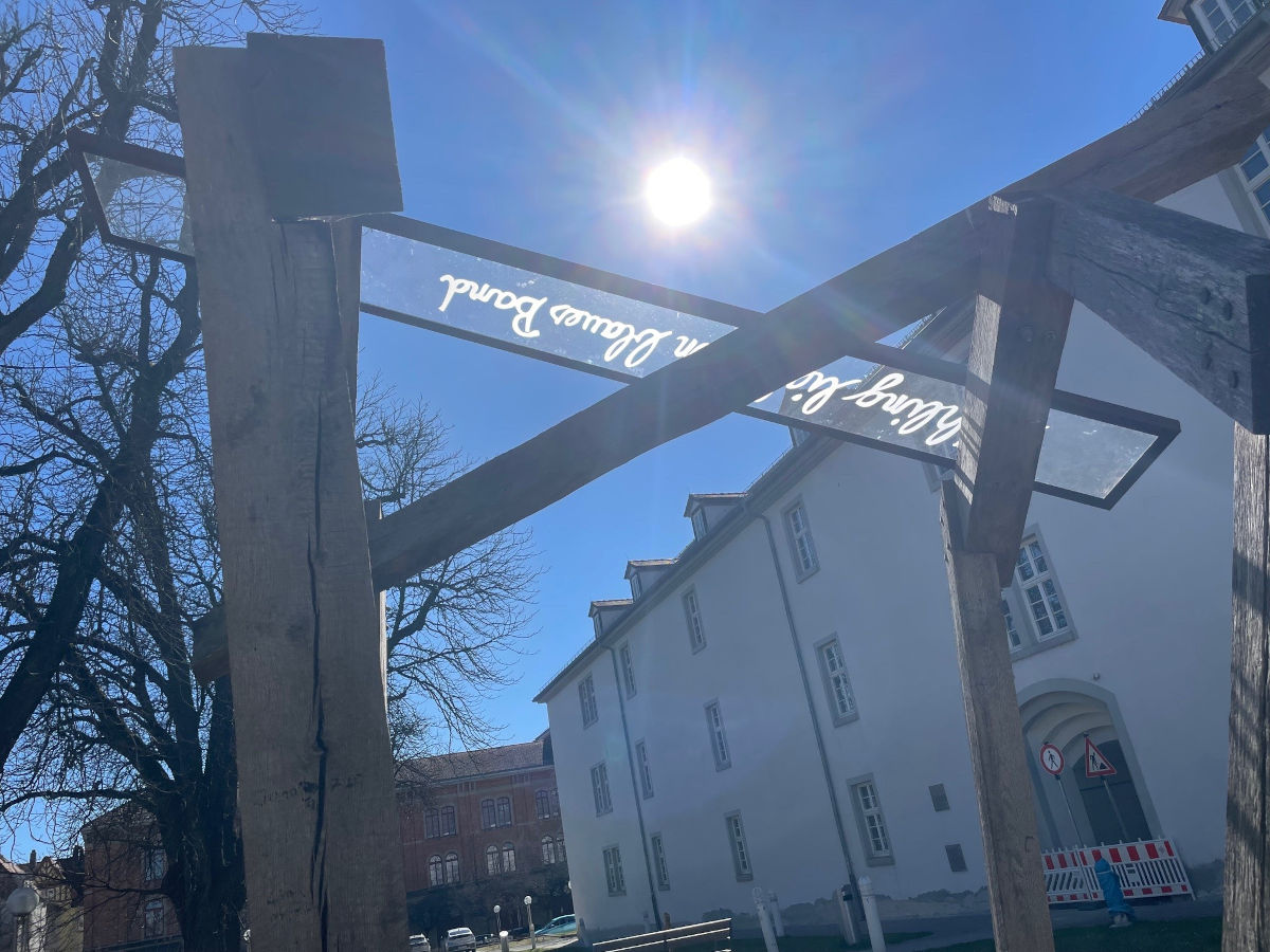 Skulptur - ein Haus für Mörike im Arsenalgarten