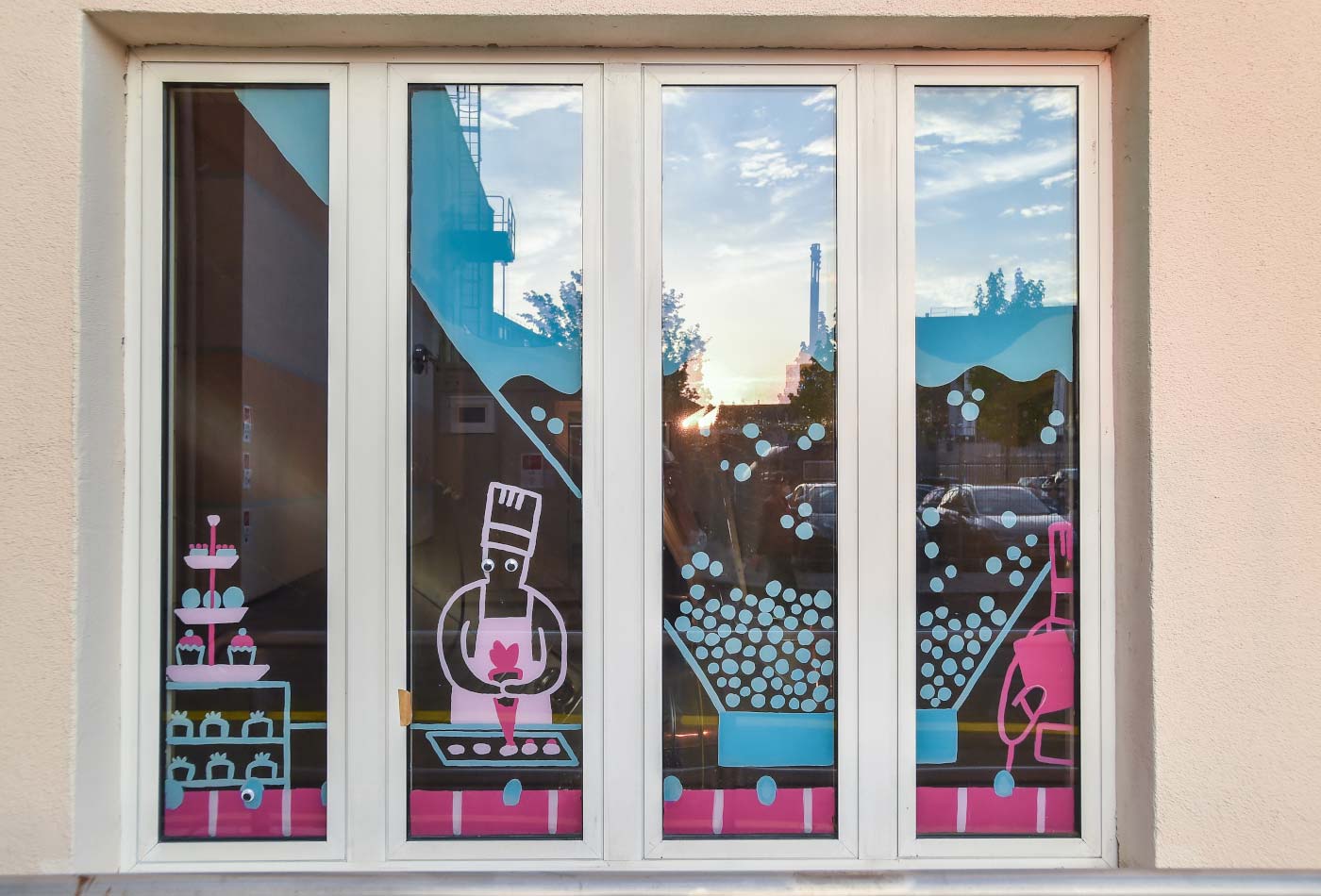 Die Illustration von Studio Malta zeigt ein Industrieareal in einer Kaffeetasse.