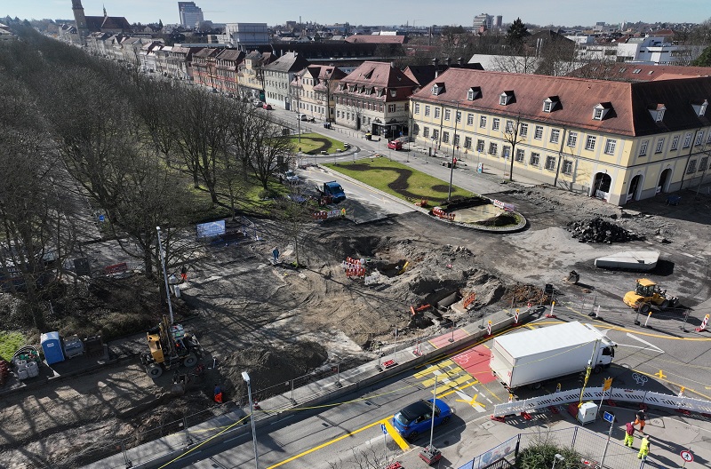 Aushubarbeiten und Kanalanschlüsse an der Sternkreuzung