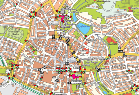 Der Schulwegeplan zeigt die Schulwege für Schulkinder auf
