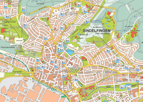 Karte mit Spielplätzen Alle Spielplätze finden sich im Geoportal.