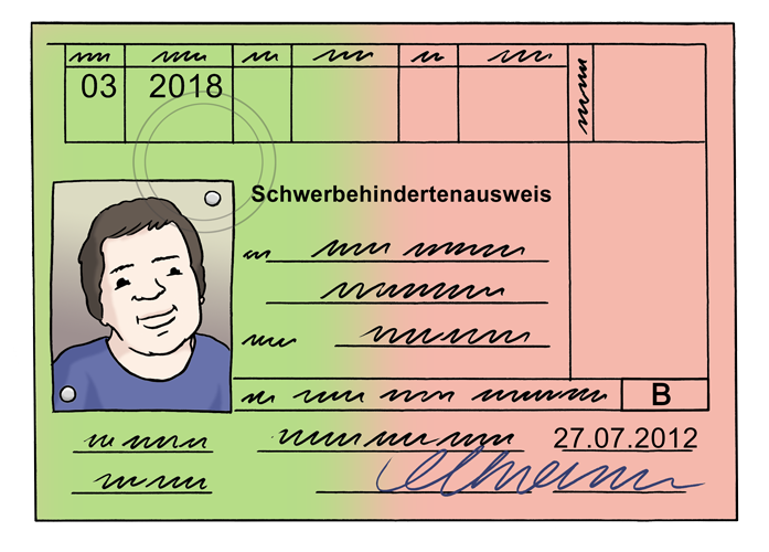 Beispiel f&uuml;r einen Schwerbehindertenausweis