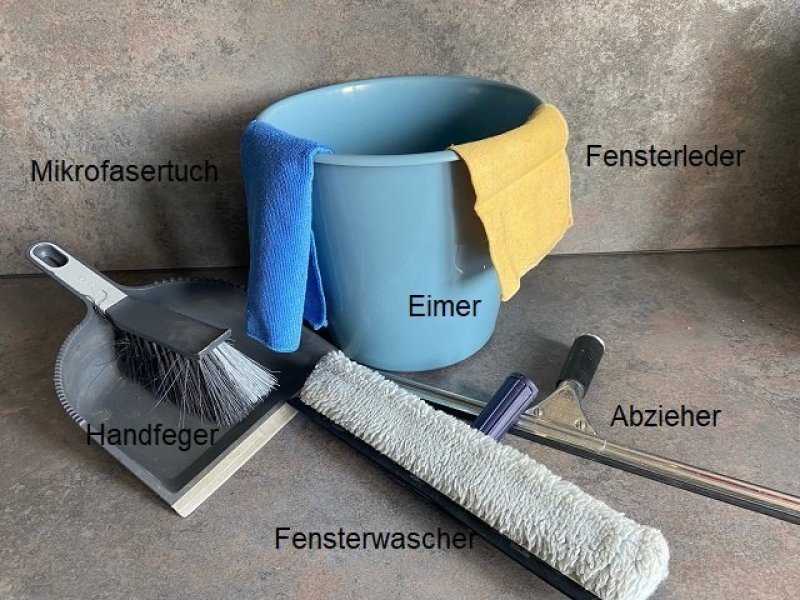 Arbeitsmittel zur Fensterreinigung