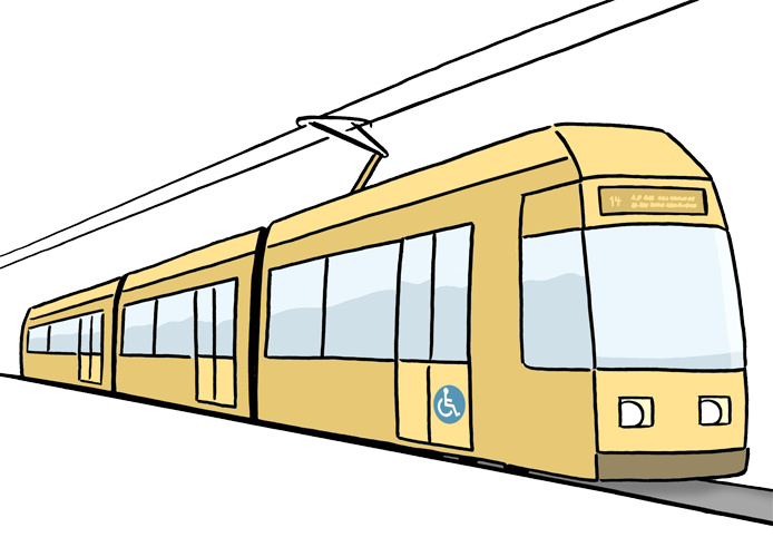 eine gelbe S-Bahn steht auf dem Gleis