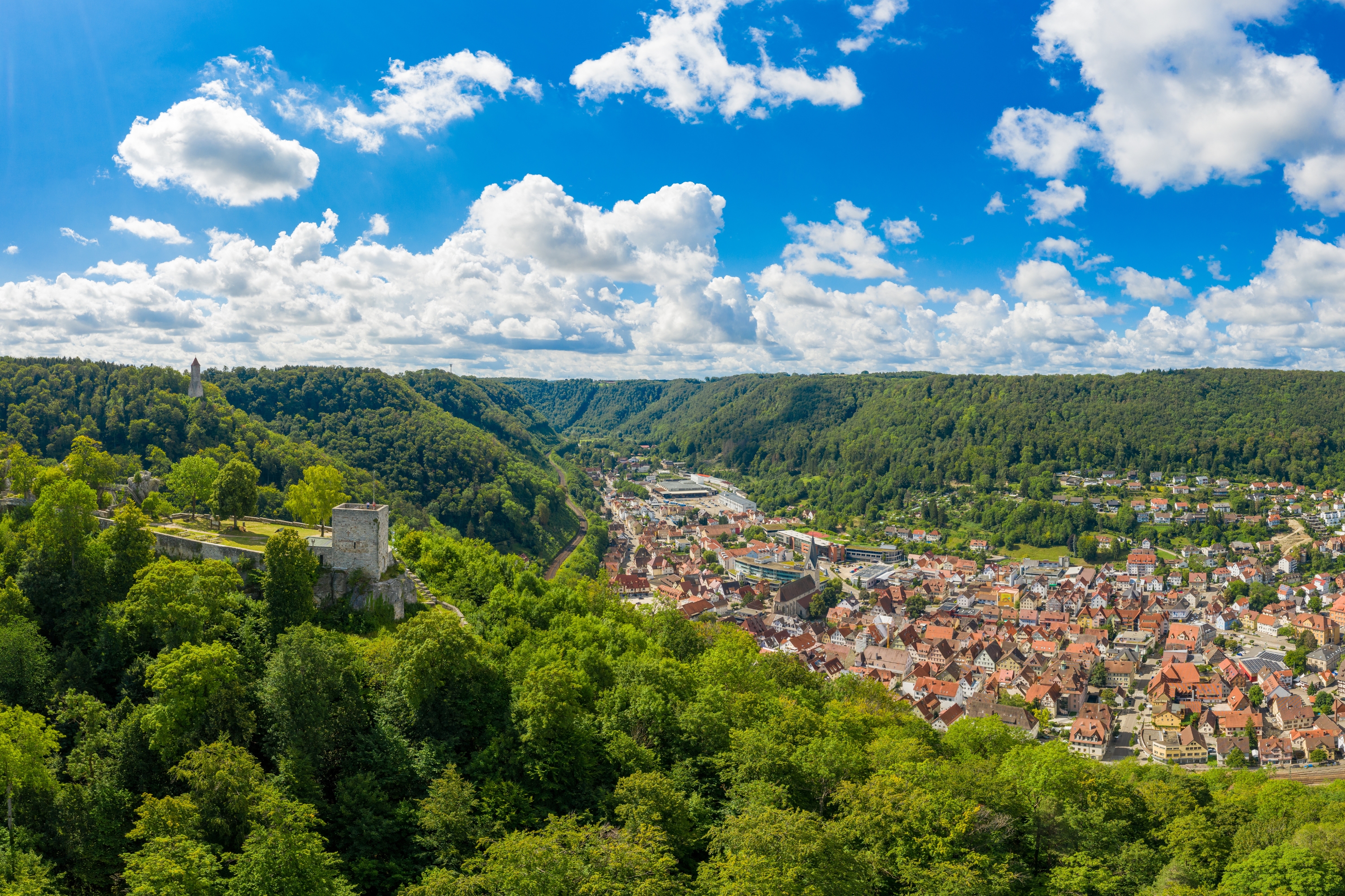 Luftbild Stadt Geislingen an der Steige