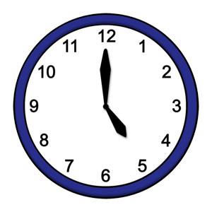 Uhr mit den Zeigern auf 17 Uhr