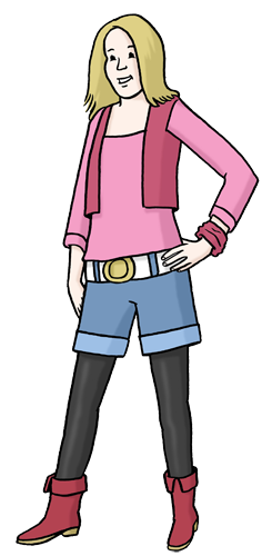 eine junge Frau steht mit der Hand in die Seite gestemmt